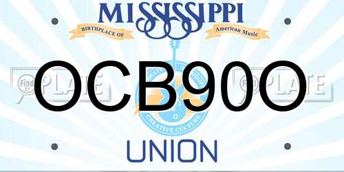 OCB90O Mississippi License Plate