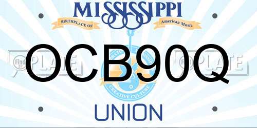 OCB90Q Mississippi License Plate