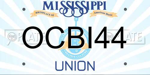 OCBI44 Mississippi License Plate