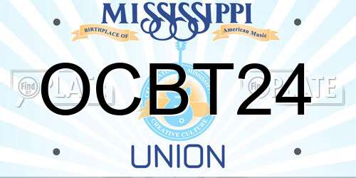 OCBT24 Mississippi License Plate