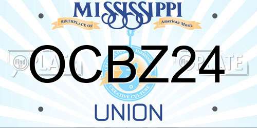OCBZ24 Mississippi License Plate