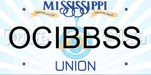 OCIBBSS Mississippi License Plate