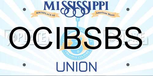 OCIBSBS Mississippi License Plate