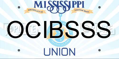 OCIBSSS Mississippi License Plate