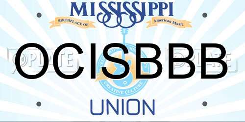 OCISBBB Mississippi License Plate
