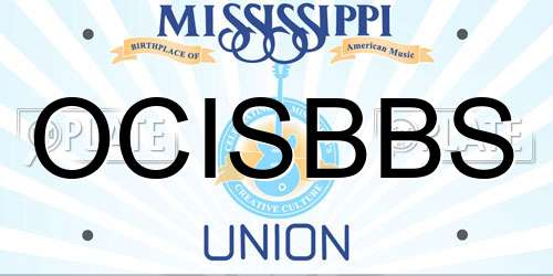 OCISBBS Mississippi License Plate