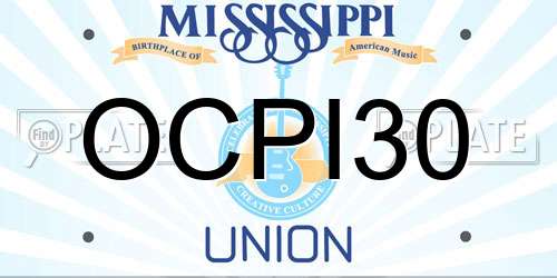 OCPI30 Mississippi License Plate