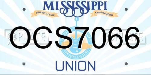 OCS7066 Mississippi License Plate