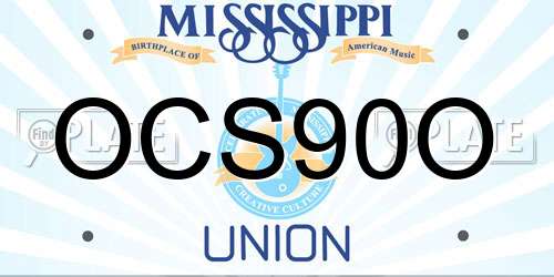 OCS90O Mississippi License Plate