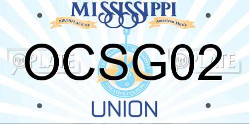 OCSG02 Mississippi License Plate