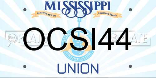 OCSI44 Mississippi License Plate