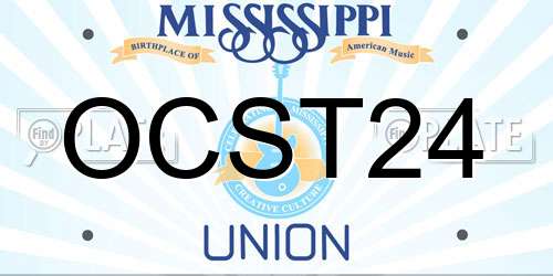 OCST24 Mississippi License Plate