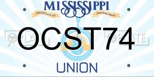 OCST74 Mississippi License Plate