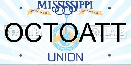 OCTOATT Mississippi License Plate