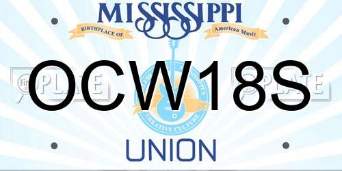 OCW18S Mississippi License Plate