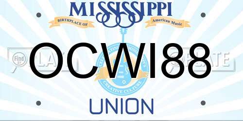 OCWI88 Mississippi License Plate