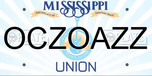 OCZOAZZ Mississippi License Plate