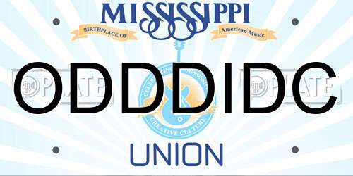ODDDIDC Mississippi License Plate