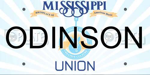 ODINSON Mississippi License Plate