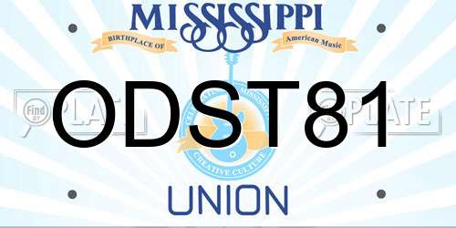 ODST81 Mississippi License Plate