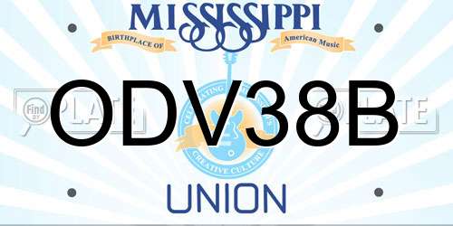 ODV38B Mississippi License Plate