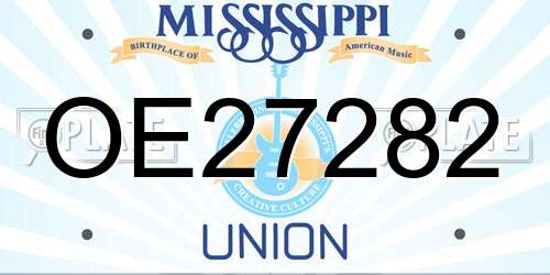 OE27282 Mississippi License Plate