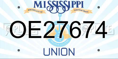 OE27674 Mississippi License Plate