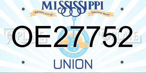 OE27752 Mississippi License Plate