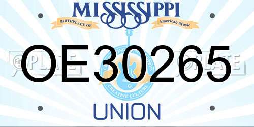 OE30265 Mississippi License Plate