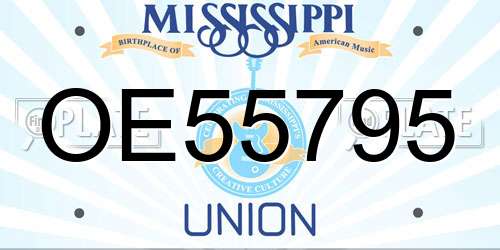 OE55795 Mississippi License Plate