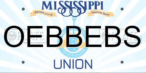 OEBBEBS Mississippi License Plate