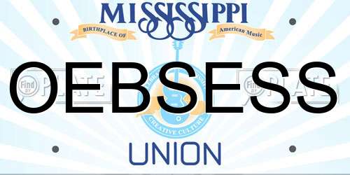 OEBSESS Mississippi License Plate