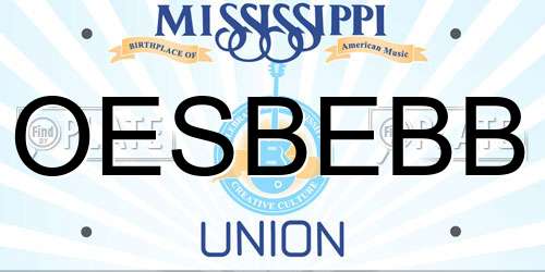 OESBEBB Mississippi License Plate