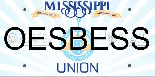OESBESS Mississippi License Plate