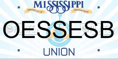 OESSESB Mississippi License Plate