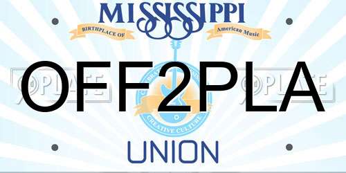 OFF2PLA Mississippi License Plate