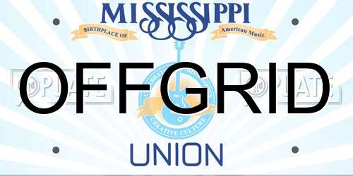 OFFGRID Mississippi License Plate