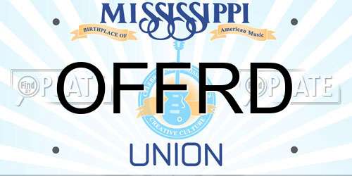 OFFRD Mississippi License Plate