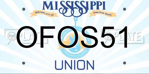 OFOS51 Mississippi License Plate