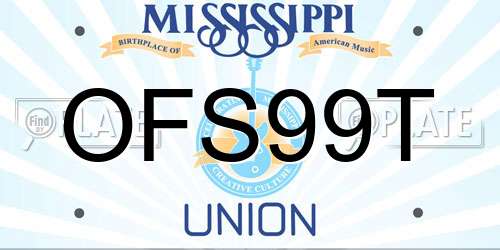 OFS99T Mississippi License Plate