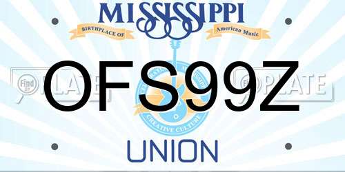 OFS99Z Mississippi License Plate