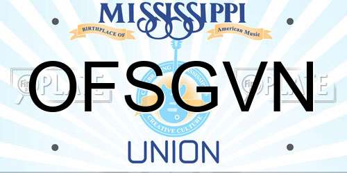 OFSGVN Mississippi License Plate