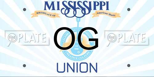 OG Mississippi License Plate