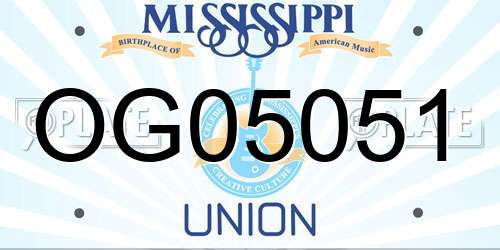 OG05051 Mississippi License Plate
