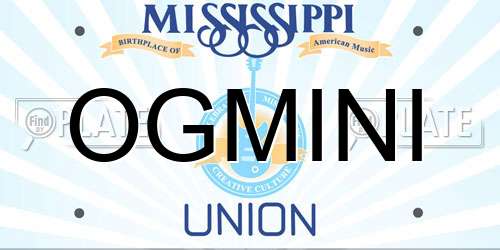 OGMINI Mississippi License Plate