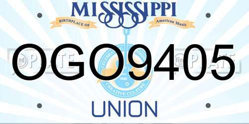 OGO9405 Mississippi License Plate