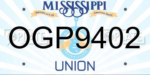 OGP9402 Mississippi License Plate