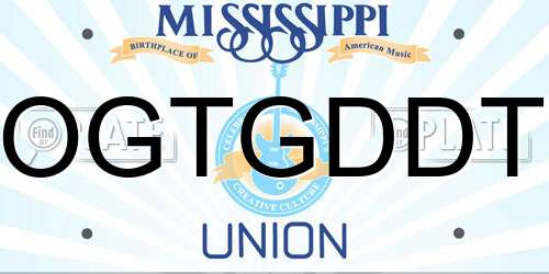 OGTGDDT Mississippi License Plate