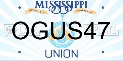 OGUS47 Mississippi License Plate