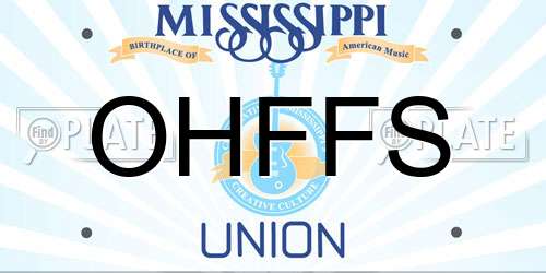 OHFFS Mississippi License Plate